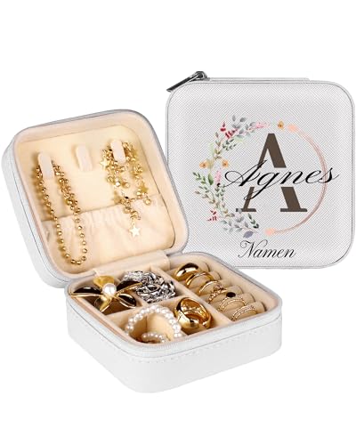 loongway Schmuckkästen für Mädchen - Personalisierte A-Z Schmuckschatulle für Frauen, Reise-Schmuckschatulle,Brautjungfern-Geschenk,Geburtstagsgeschenk,Hochzeit loongway Schmuckkästen für Mädchen - Personalisierte A-Z Schmuckschatulle für Frauen, Reise-Schmuckschatulle,Brautjungfern-Geschenk,Geburtstagsgeschenk,Hochzeit von loongway