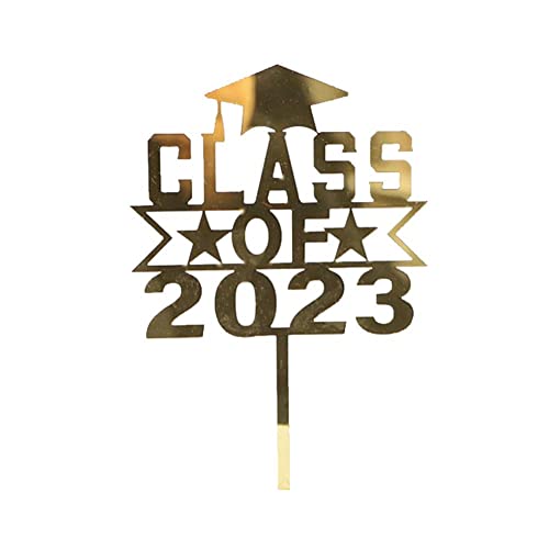 2023 Graduierung Kuchen Dekoration Acryl Glückwunsch Klassen Schwarz Gold Acryl für Home Toppers Kuchen M0m8 Graduierung Party von lopjk