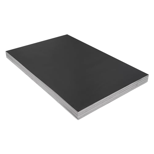 12 Stück Postertafel Leere Plakatwände Schwarz 91 * 60 cm Wellkunststoffbögen Blanko Malkarton 4,8mm Dicke Gewellte Kunststoffplatte für Handwerk Schulprojekte von lousriyy