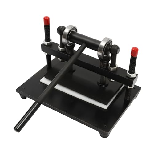 Manuelle Lederstanze Schneidemaschine 26 * 16cm Leder Stanzmaschine Lederschneidemaschine 2T Belastbare Presse Schneiden Stahlplattenpress Stanz- und Prägemaschine Prägemaschine für Stoffleder von lousriyy