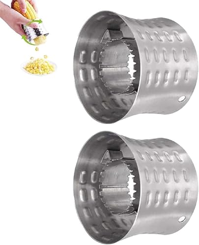 304 Edelstahl Maisschäler, Maismühle Thresher Erbsenschale Cob Cutter Maiskabeljau Entferner Schäler Maiskolbenschneider Cornstripper Gemüseschneider Haushalt Maisdrescher Kleines Pulver (2 Stück) von loutlo