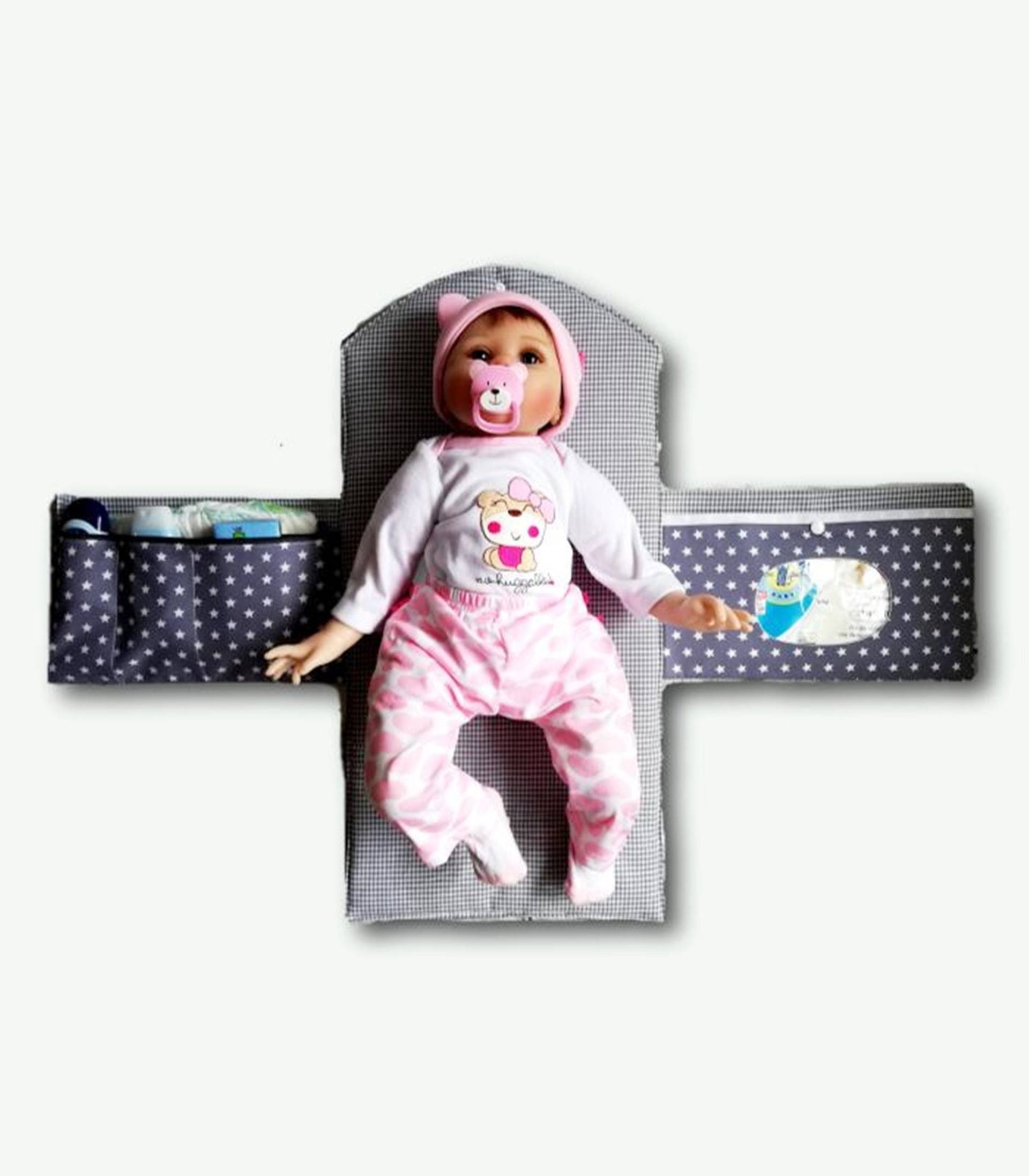 Windeltasche Mit Wickelunterlage/Wickeltasche Mädchen Jungen Stern Grau Windeltasche Mit Wickelunterlage/Wickeltasche Mädchen Jungen Stern Grau von loveclothingByAnne