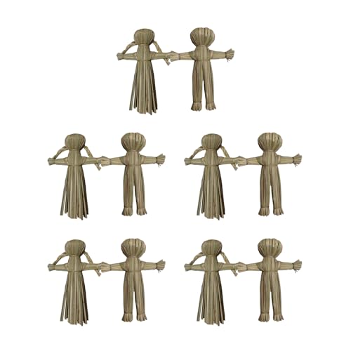 loyimioo Handgefertigte Voodoo Strohpuppe Aufwendiges Gespenstisches Kunsthandwerk für den Hexenaltar Requisite für Horrorfotografie Geheimnisvolles Geschenk von loyimioo