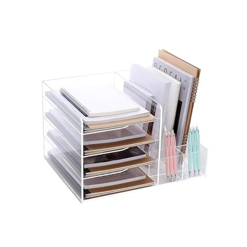 lskdnrufh Schreibtisch-Organizer, 4 Ebenen, stapelbar, Papier, Briefablage, 2 Fächer, Stift, transparent, for Schreibtisch, Büro, Organisation und Aufbewahrung lskdnrufh Schreibtisch-Organizer, 4 Ebenen, stapelbar, Papier, Briefablage, 2 Fächer, Stift, transparent, for Schreibtisch, Büro, Organisation und Aufbewahrung von lskdnrufh