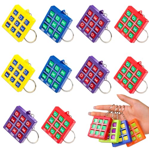 10 Stück Tic Tac Toe Schlüsselanhänger Für Kinder, Mitbringsel Kindergeburtstag, Kindergeburtstag Gastgeschenke, Mitgebsel Kindergeburtstag 10 Jahre, Gastgeschenk Kindergeburtstag, Mitbringsel Kinder von ltoSrfnb