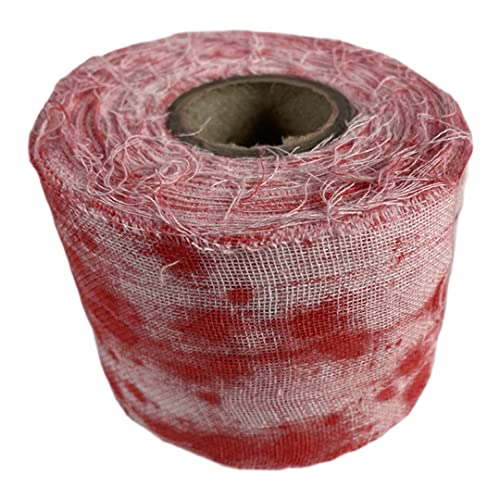 1 Rolle 11 Yards Halloween Blutige Gaze Bandage Tape Mumie Bandage Make-up Dekoration Tapes Cosplay Party Fotografie Requisiten von luchike