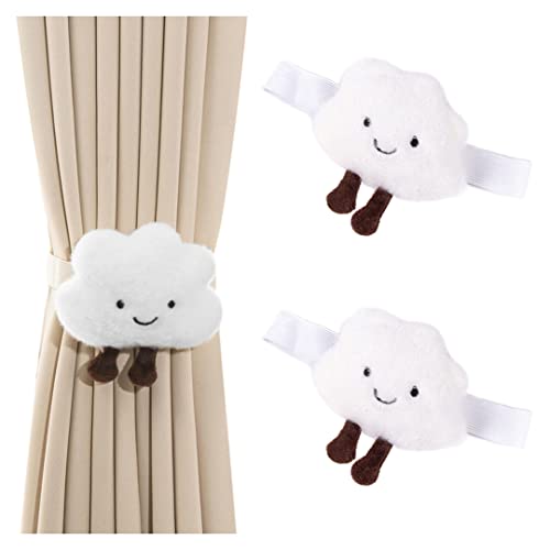 luchike 2 Stück Cartoon-Wolken-Raffhalter mit Schnalle, niedliche Puppen-Vorhanghalter, Vorhang-Krawattenbänder für Kinderzimmer, Kinderzimmer, Zuhause, Weiß, (TLU1356) luchike 2 Stück Cartoon-Wolken-Raffhalter mit Schnalle, niedliche Puppen-Vorhanghalter, Vorhang-Krawattenbänder für Kinderzimmer, Kinderzimmer, Zuhause, Weiß, (TLU1356) von luchike