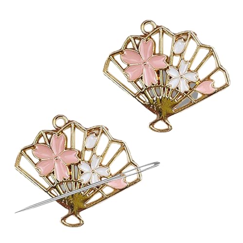 2 Stück Kirschblüten-Fächer Nadelhalter Sakura Nadeln Nanny Magnetische Nadelstifte Halter von luchike