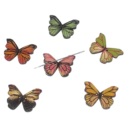 Magnetischer Nadelhalter für Stickerei, Kreuzstich, Schmetterling, 5 Stück Magnetischer Nadelhalter für Stickerei, Kreuzstich, Schmetterling, 5 Stück von luchike