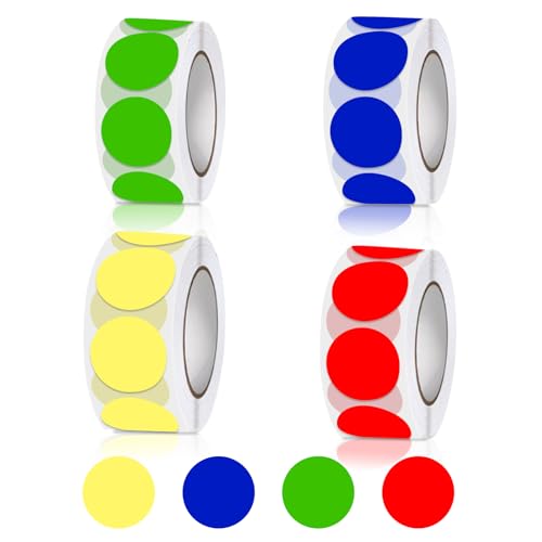 luckaide 4000 Stück Klebepunkte Bunt, 13mm Markierungspunkte,Punkte Aufkleber Rund, Klebepunkte, Sticker Rund Markierungspunkte Farbkodierung für DIY Büro Kalende 1000 Stücke/Rolle- 4 Farben luckaide 4000 Stück Klebepunkte Bunt, 13mm Markierungspunkte,Punkte Aufkleber Rund, Klebepunkte, Sticker Rund Markierungspunkte Farbkodierung für DIY Büro Kalende 1000 Stücke/Rolle- 4 Farben von luckaide