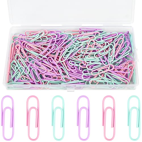 luckaide Büroklammern, 200 Stück Büroklammern Bunt Set Klein Büroklammer Oval Motiv Paper Clips mit Transparentbox für Büro, Klassenzimmer, Aktenklammer luckaide Büroklammern, 200 Stück Büroklammern Bunt Set Klein Büroklammer Oval Motiv Paper Clips mit Transparentbox für Büro, Klassenzimmer, Aktenklammer von luckaide