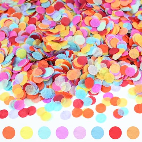 luckaide Konfetti,6000 Stück/50g Konfetti Geburtstag Bunt, Glitzer Konfetti Streudeko, Confetti Runde Konfetti Silvester für Geburtstag Hochzeit Party Dekoration von luckaide