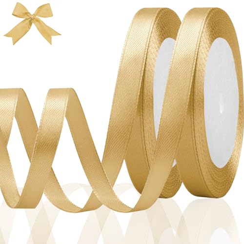 luckaide Satinband Gold 10mm, 44 Meters Dekoration Geschenkband breit Schleifenband, Stoffband für Hochzeit, Taufe und Geburtstag Geschenke luckaide Satinband Gold 10mm, 44 Meters Dekoration Geschenkband breit Schleifenband, Stoffband für Hochzeit, Taufe und Geburtstag Geschenke von luckaide