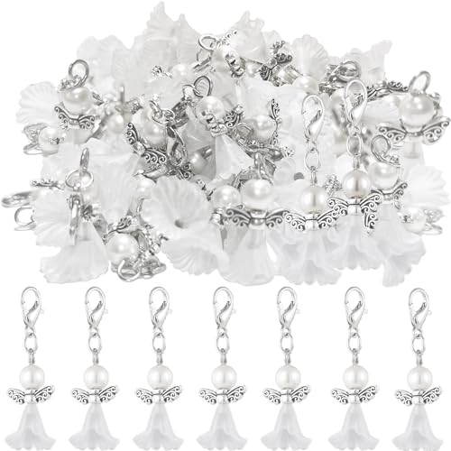 luckaide Schutzengel Bastelset, 50 Stück Schutzengel Selber Machen Set, Schutzengel Basteln, Schutzengel Anhänger Klein, Engel Anhänger, Perlen Engel für DIY Basteln, Hochzeit, Geburtstag und Taufe luckaide Schutzengel Bastelset, 50 Stück Schutzengel Selber Machen Set, Schutzengel Basteln, Schutzengel Anhänger Klein, Engel Anhänger, Perlen Engel für DIY Basteln, Hochzeit, Geburtstag und Taufe von luckaide