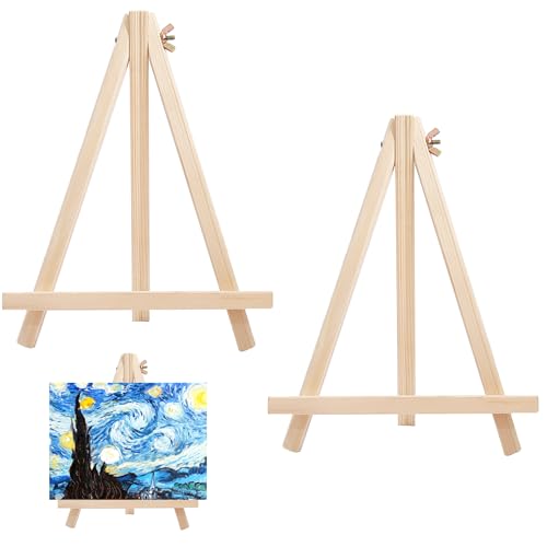 luckaide Tischstaffelei, 2 Stück Staffelei Tisch, 18 x 24 cm Tischstaffelei Holz, Mini Staffelei, Klappbar Staffelei Klein für Gemälde, Kinder Kunst & Handwerk Handyhalter luckaide Tischstaffelei, 2 Stück Staffelei Tisch, 18 x 24 cm Tischstaffelei Holz, Mini Staffelei, Klappbar Staffelei Klein für Gemälde, Kinder Kunst & Handwerk Handyhalter von luckaide