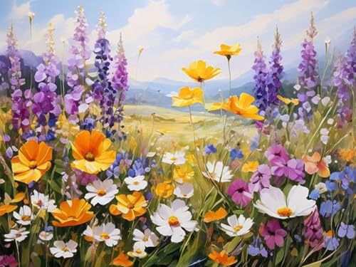 Malen Nach Zahlen Erwachsene Blumen-Paint by Numbers Adult Landschaft,Acrylmalerei Set für Geschenke und Home Haus Deko 30X40CM von luckyarina