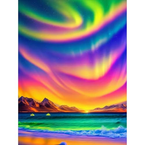 luckyarina Diamond Painting Erwachsene Aurora-5D Diamond Painting Landschaften,Szenerie Diamant Painting Bilder Crystal Stickerei Kreuzstich Crafts für Home Wand Décor 30x40cm luckyarina Diamond Painting Erwachsene Aurora-5D Diamond Painting Landschaften,Szenerie Diamant Painting Bilder Crystal Stickerei Kreuzstich Crafts für Home Wand Décor 30x40cm von luckyarina
