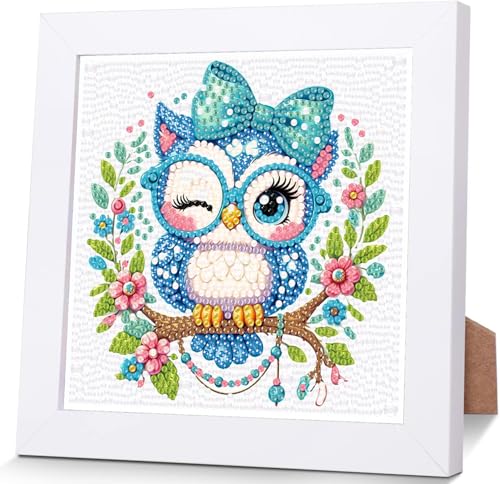 luckyarina Diamond Painting Eule-Eule Diamant Painting Bilder Kinder,Mosaik Bastelset Kinder für Kinder 8 9 10 11 Jahre,als Geschenk für Home Wand Décor 18X18 CM luckyarina Diamond Painting Eule-Eule Diamant Painting Bilder Kinder,Mosaik Bastelset Kinder für Kinder 8 9 10 11 Jahre,als Geschenk für Home Wand Décor 18X18 CM von luckyarina