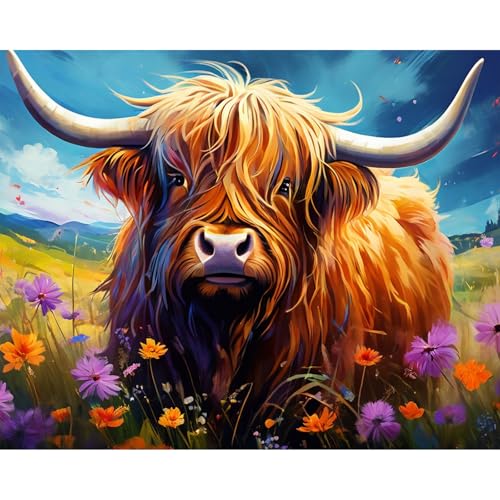 luckyarina Malen Nach Zahlen Erwachsene Hochlandkuh-Paint by Numbers Adult Tiere,DIY Handgemalt Ölgemälde Kit für Hause Dekoration verwendet werden40X50CM luckyarina Malen Nach Zahlen Erwachsene Hochlandkuh-Paint by Numbers Adult Tiere,DIY Handgemalt Ölgemälde Kit für Hause Dekoration verwendet werden40X50CM von luckyarina