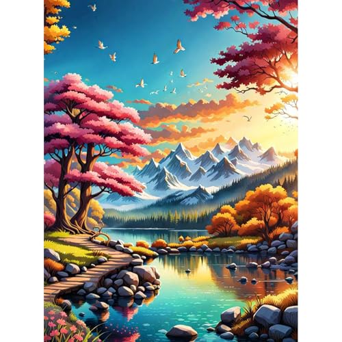 luckyarina Malen Nach Zahlen Erwachsene Szenerie-Landschaften Malen Nach Zahlen Erwachsene Leinwand,Landschaft Paint by Numbers Adult DIY für Geschenk Home Wand Décor 30x40cm luckyarina Malen Nach Zahlen Erwachsene Szenerie-Landschaften Malen Nach Zahlen Erwachsene Leinwand,Landschaft Paint by Numbers Adult DIY für Geschenk Home Wand Décor 30x40cm von luckyarina