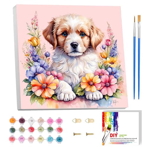 luckyarina Malen Nach Zahlen Kinder Mit Rahmen-Hund Malen Nach Zahlen Kinder Leinwand Ölgemälde, Tiere Paint by Numbers Mit Geschenkbox DIY ab 5 6 7 8 9 Jahre Mädchen Bastelset Geschenk 20x20cm luckyarina Malen Nach Zahlen Kinder Mit Rahmen-Hund Malen Nach Zahlen Kinder Leinwand Ölgemälde, Tiere Paint by Numbers Mit Geschenkbox DIY ab 5 6 7 8 9 Jahre Mädchen Bastelset Geschenk 20x20cm von luckyarina