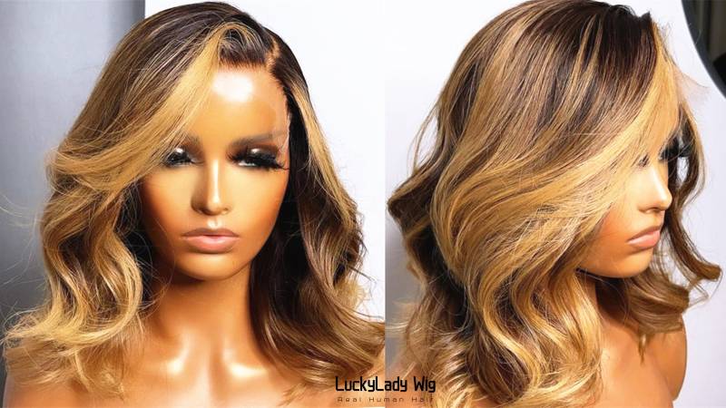 Highlight Haar Perücken Frontal 13x4 Spitze Prelucked Echthaar Perücke Vordere 13x6 Für Frauen Mit Babyhaar Kleberlose von luckyladyhair