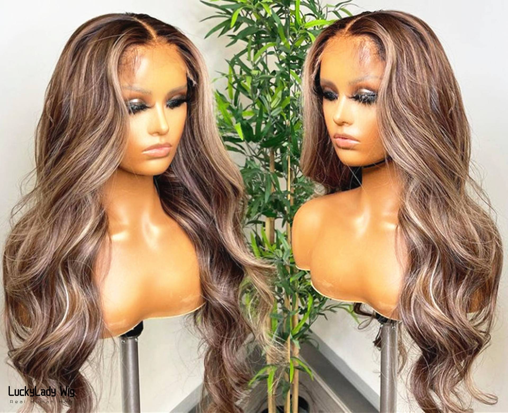 Highlight Haar Perücken Frontal 13x4 Spitze Prelucked Echthaar Perücke Vordere 13x6 Für Frauen Mit Babyhaar Kleberlose von luckyladyhair