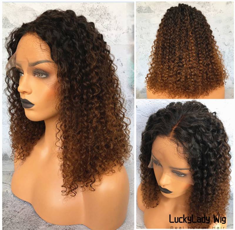 Ombre 2Tone 1B/30 360 Lace Perücke Lose Lockige Klebstofffreie Haar Perücken Frontal 13x4 Spitze Prelucked Echthaar Front 13x6 Für Frauen von luckyladyhair