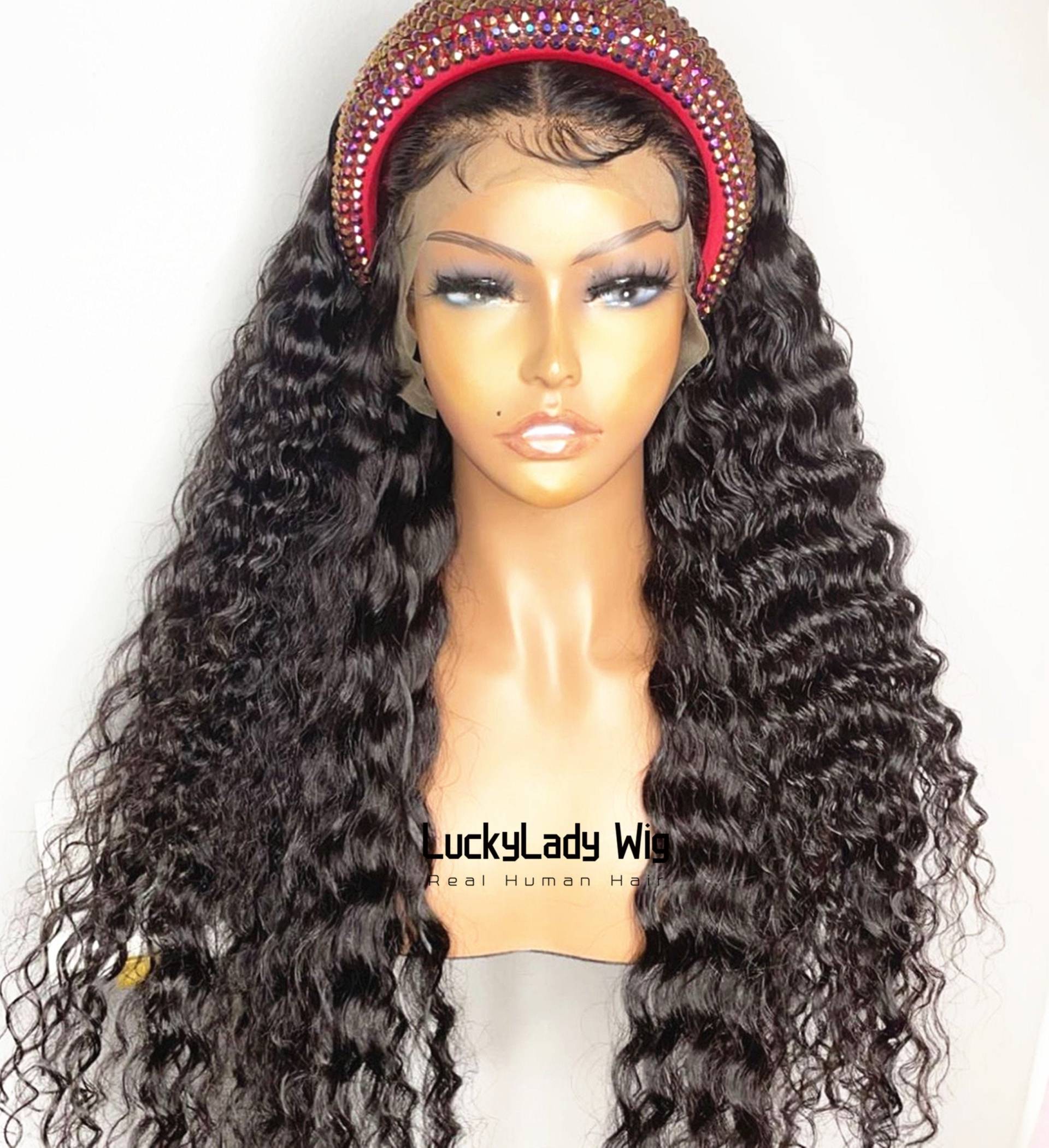 Tiefes Lockiges Haar Perücken Frontal 13x4 Spitze Prelucked Echthaar Perücke 13x6 Vorne Gebleichten Knoten Leimlose Für Frauen Babyhaar Tiefes Lockiges Haar Perücken Frontal 13x4 Spitze Prelucked Echthaar Perücke 13x6 Vorne Gebleichten Knoten Leimlose Für Frauen Babyhaar von luckyladyhair