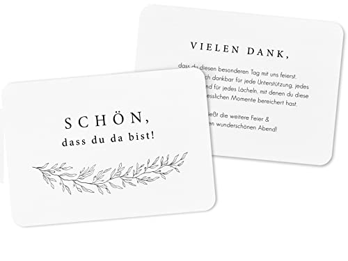 50 Tischkarten Hochzeit, Namensschilder, Platzkarten, Tischkarten Geburtstag, Namenskarten - Klassik von luftundliebe