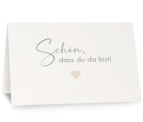 luftundliebe 50 Tischkarten Hochzeit, Namensschilder Hochzeit, Platzkarten Hochzeit, Tischkarten Geburtstag, Namenskarten Hochzeit – Heart von luftundliebe