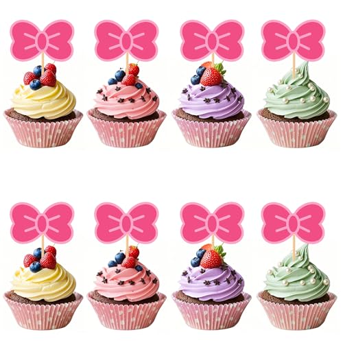 Cupcake-Topper mit rosa Katze, "Happy Birthday"-Kuchenaufsätze für Mädchen, Schleife, Cupcake-Topper, Kawaii-Kuchenaufsatz, Kätzchen-Themenparty, 24 Stück Cupcake-Topper mit rosa Katze, "Happy Birthday"-Kuchenaufsätze für Mädchen, Schleife, Cupcake-Topper, Kawaii-Kuchenaufsatz, Kätzchen-Themenparty, 24 Stück von lulusowill