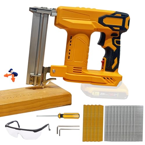 18 GA Akku-Nagelpistole für Dewalt 20 V Akku, 2-in-1 elektrischer Nagelgerät mit 1000 Nägeln und 500 Heftklammern für Holzschreinerei von luolety