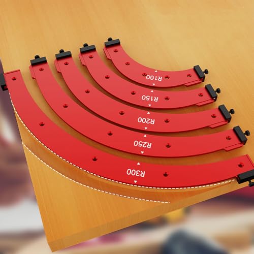 Runde Eckradius Schablonen, Holzbearbeitungseckenführungs Set, R100, R150, R200, R250, R300, Kurvenführung, Schrankkantenschneiden, Aluminiumfräse, Eckschablone Runde Eckradius Schablonen, Holzbearbeitungseckenführungs Set, R100, R150, R200, R250, R300, Kurvenführung, Schrankkantenschneiden, Aluminiumfräse, Eckschablone von luolety