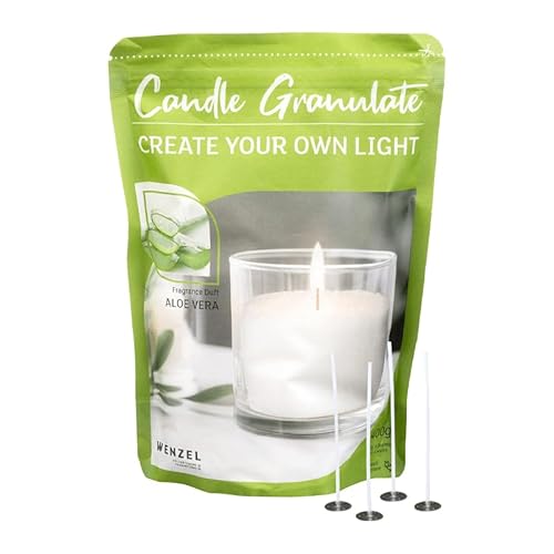 luterna Kerzengranulat mit Duft zum Selbergießen, Aloe Vera, WENZEL, inkl. 4 Dochten & Dochthaltern, 400 g luterna Kerzengranulat mit Duft zum Selbergießen, Aloe Vera, WENZEL, inkl. 4 Dochten & Dochthaltern, 400 g von luterna