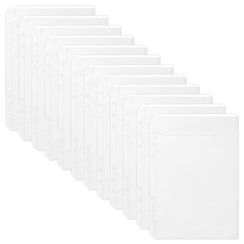 luvtree Klarsichthülle im A5-Format mit Einsteckfach aus PVC, reißverschlussloser 6-Loch-Einsteckumschlag für die Planung, Umschlag für Geldbudget, 6-Ring-Ordnerkartenhalter. 12 Stück luvtree Klarsichthülle im A5-Format mit Einsteckfach aus PVC, reißverschlussloser 6-Loch-Einsteckumschlag für die Planung, Umschlag für Geldbudget, 6-Ring-Ordnerkartenhalter. 12 Stück von luvtree