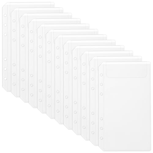 luvtree Klarsichthülle im A6-Format mit Einsteckfach aus PVC, reißverschlussloser 6-Loch-Einsteckumschlag für die Planung, Umschlag für Geldbudget, 6-Ring-Ordnerkartenhalter. 12 Stück luvtree Klarsichthülle im A6-Format mit Einsteckfach aus PVC, reißverschlussloser 6-Loch-Einsteckumschlag für die Planung, Umschlag für Geldbudget, 6-Ring-Ordnerkartenhalter. 12 Stück von luvtree