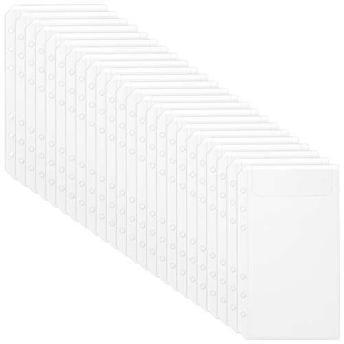 luvtree Klarsichthülle im A6-Format mit Einsteckfach aus PVC, reißverschlussloser 6-Loch-Einsteckumschlag für die Planung, Umschlag für Geldbudget, 6-Ring-Ordnerkartenhalter. 24 Stück luvtree Klarsichthülle im A6-Format mit Einsteckfach aus PVC, reißverschlussloser 6-Loch-Einsteckumschlag für die Planung, Umschlag für Geldbudget, 6-Ring-Ordnerkartenhalter. 24 Stück von luvtree