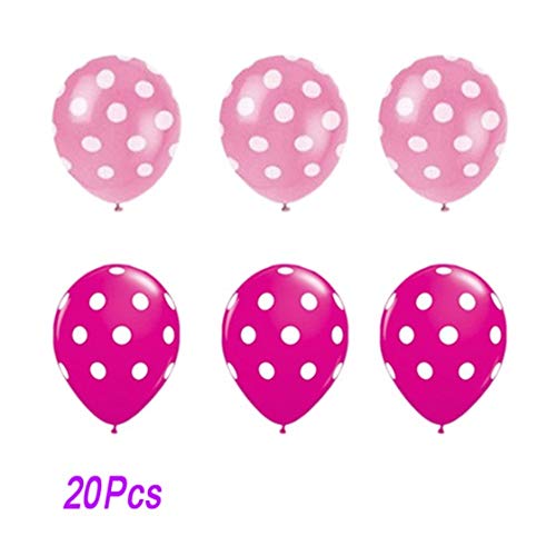 luxurious 20 ct 12" rosa Helium Tupfen-Luftballons von luxurious