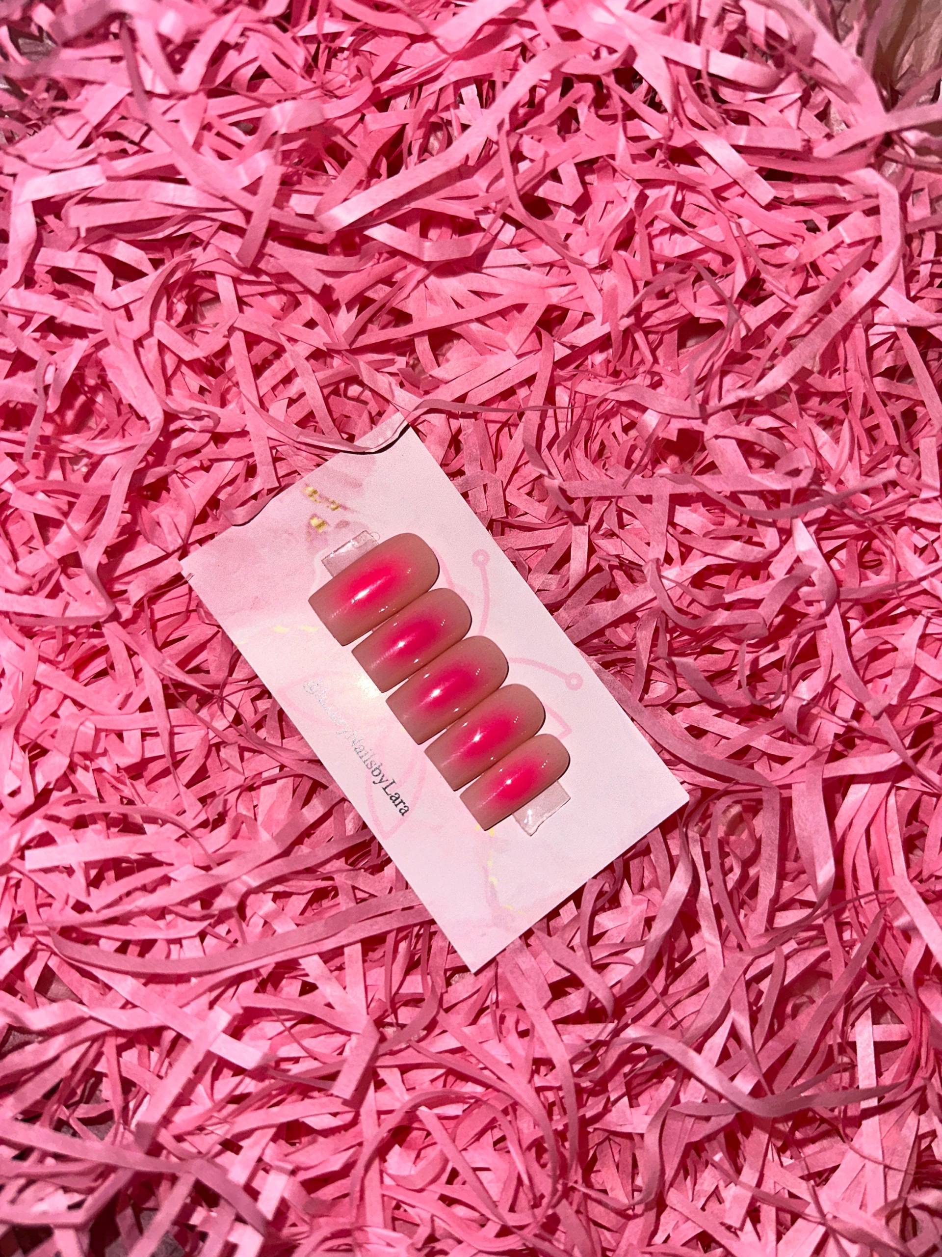 Press On Nails | Pink Aura 10 Stück Press On Nails | Pink Aura 10 Stück von luxurynailsbylara