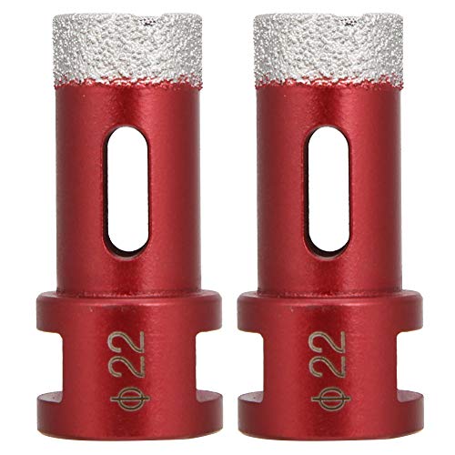 2pcs Diamant Hole Saws Bits, M14 Weibchen Fadenwinkel Holzbearbeitung Holzschneiderzubehör für Marmorkeramikfliesenwand und andere Steinöffnungen 25mm (Winkelschleiferlochöffner 22 mm) von lvifloae