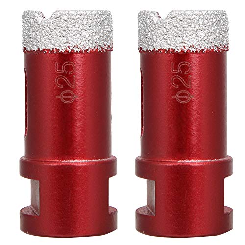 2pcs Diamant Hole Saws Bits, M14 Weibchen Fadenwinkel Holzbearbeitung Holzschneiderzubehör für Marmorkeramikfliesenwand und andere Steinöffnungen 25mm (Winkelschleiferlochöffner 25 mm) von lvifloae