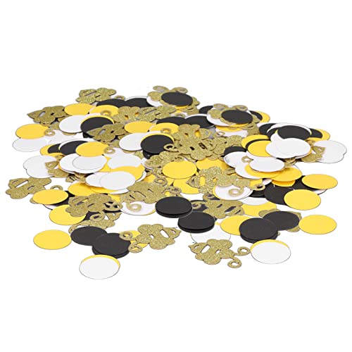 300 Stück Biene thematisch runde Glitzer Konfetti Gold weiß schwarz gemischte Farbe Biene für themengeburtstagsfeier Babyparty Geschlecht enthüllen DIY Wandtischtischdekorationen 300 Stück Biene thematisch runde Glitzer Konfetti Gold weiß schwarz gemischte Farbe Biene für themengeburtstagsfeier Babyparty Geschlecht enthüllen DIY Wandtischtischdekorationen von lvifloae