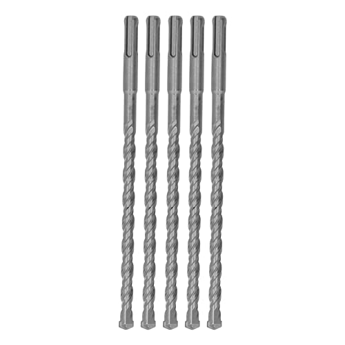 5 -teiliges Impact Drill -Bit -Set mit Wolfram -Vergaserspitze -Dreh -Hammerbohrer, 2 Flöte -Twist für Ziegel, Stein und Beton, 210 mm, 16 mm/0,63 Zoll geeignet (10mm) von lvifloae
