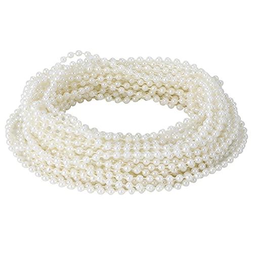 Beige, 10 m lange Perlenkette, Perlengirlande ABS-Perlenimitat, dekorative Schnur, Perlengirlande für Ornamente, Heim-DIY-Werkzeug (4mm beige) von lvifloae