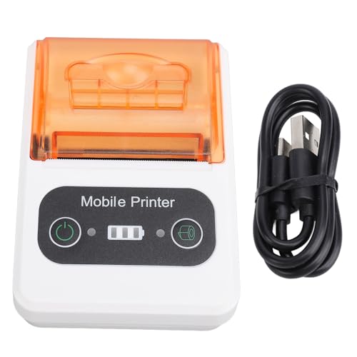 Bluetooth Thermal -Quittungsdrucker 58 mm, Android Wireless tragbarer -Taschen -Quittungs -POS -Drucker, geeignet für Einzelhandelsgeschäfte und kleine Unternehmen grün und weiß (Orange weiß) von lvifloae