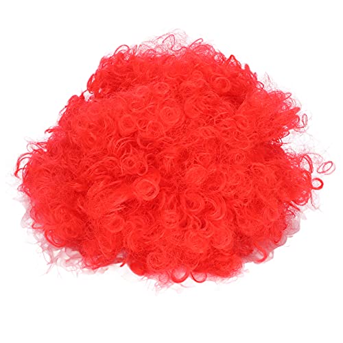 Lvifloae Erwachsene innovative Farbparty Perücke Halloween Interessanter Kopfbedeckung für Circus Troup Football (Red) von lvifloae