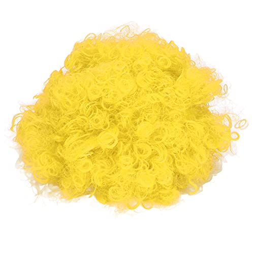 Lvifloae Erwachsene innovative Farbparty Perücke Halloween Interessanter Kopfbedeckung für Circus Troup Football (Yellow) von lvifloae