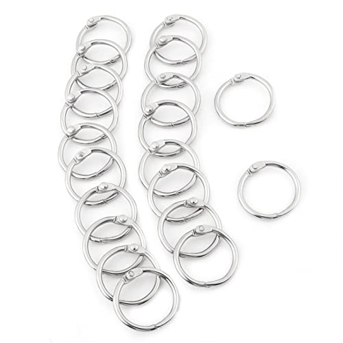 Ringe Lose Leafs Ringe großer Schlüsselfeuchchen -Ringbuch für Papiermetallschule oder Büroschlüssel und Karteikarten Silber 20pcs (38mm) von lvifloae