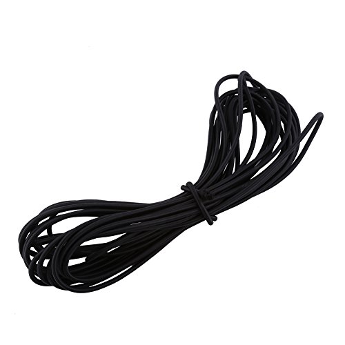 10 Meter Starkes Bungee-Seil, Dehnbare runde Schnur, elastische Kordel, Stoßschnur, zur Herstellung von Bastelschmuck, Basteln, Nähen von Spanngurten (Schwarz) von lvifloae